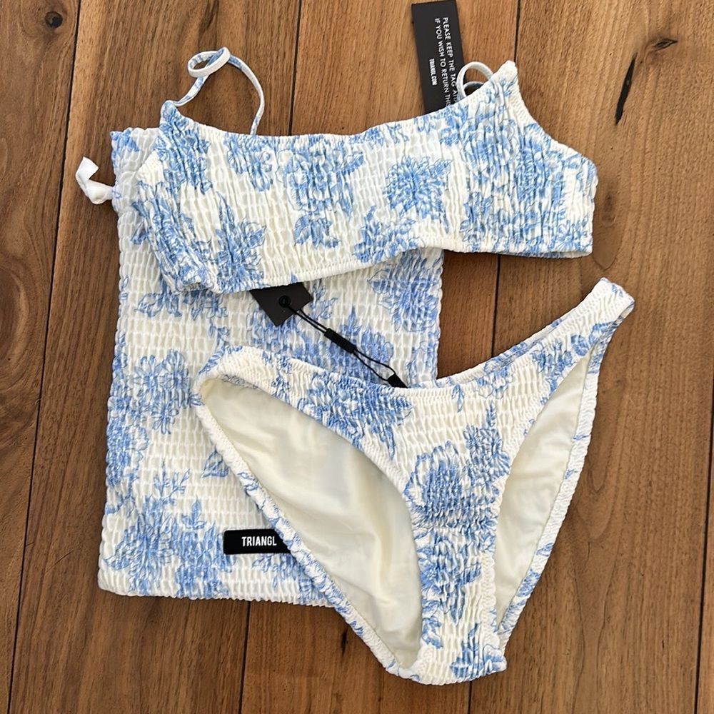 TRIANGL INESA NORMAL INDIGO SET + BAG 💙 NWT